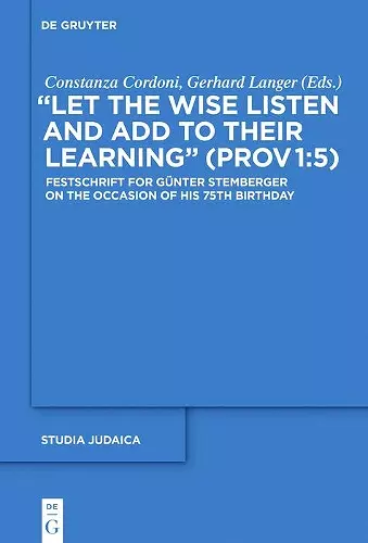 "Let the Wise Listen and add to Their Learning" (Prov 1:5) cover