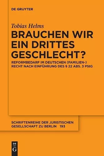 Brauchen wir ein drittes Geschlecht? cover