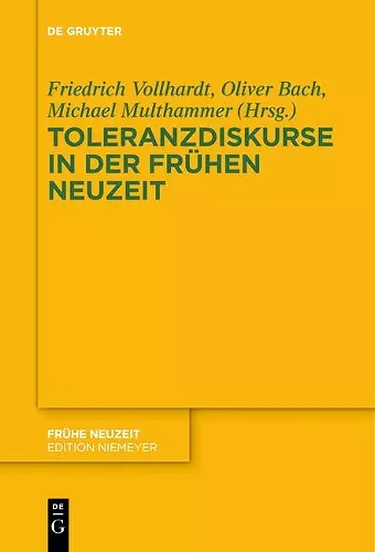 Toleranzdiskurse in der Frühen Neuzeit cover