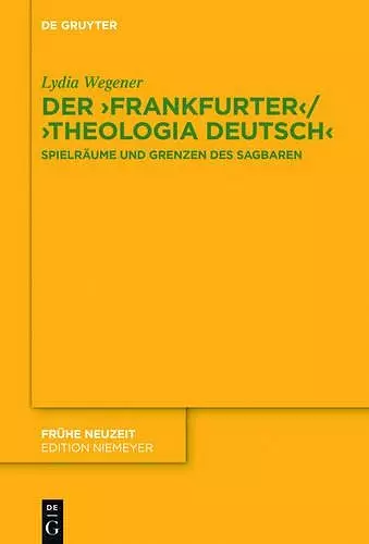 Der, Frankfurter' /, Theologia deutsch' cover