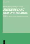 Grundfragen der Lyrikologie 2 cover