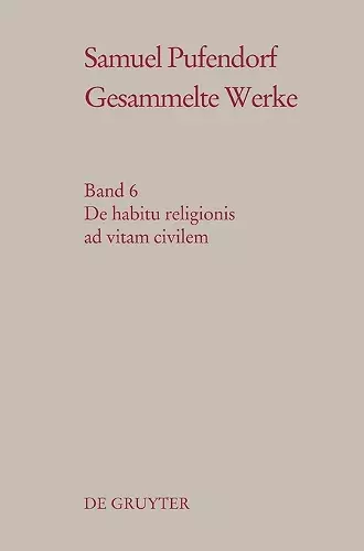 de Habitu Religionis Ad Vitam Civilem cover