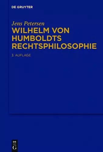 Wilhelm von Humboldts Rechtsphilosophie cover