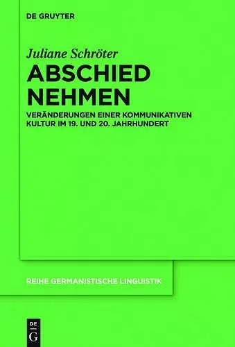 Abschied nehmen cover