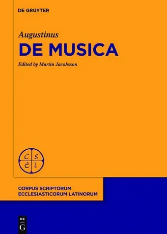 De Musica cover