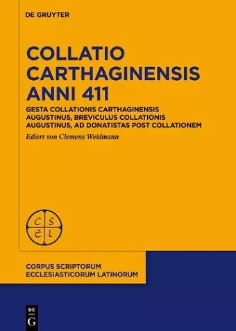 Collatio Carthaginensis anni 411 cover