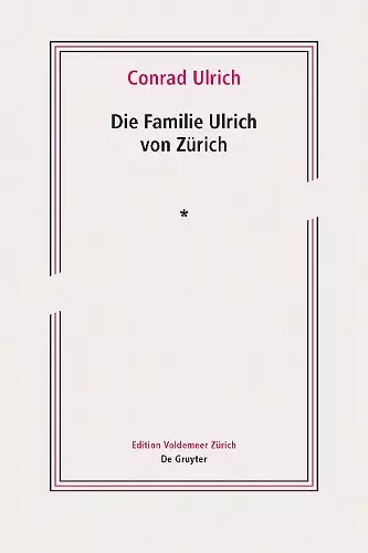 Die Familie Ulrich von Zürich cover