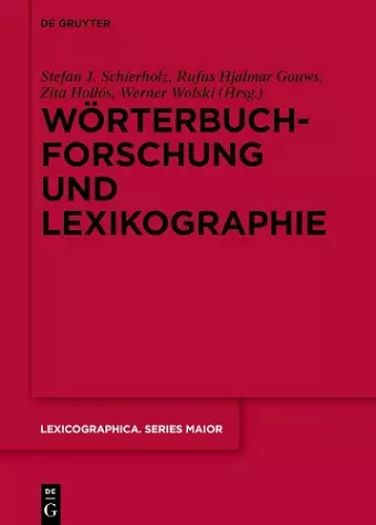 Wörterbuchforschung und Lexikographie cover