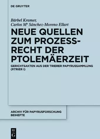 Neue Quellen zum Prozeßrecht der Ptolemäerzeit cover