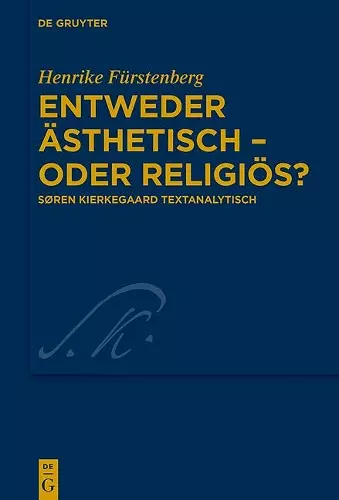 Entweder ästhetisch - oder religiös? cover