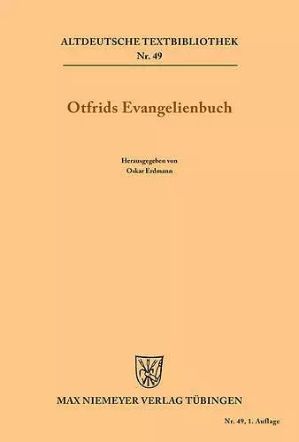 Otfrids Evangelienbuch cover