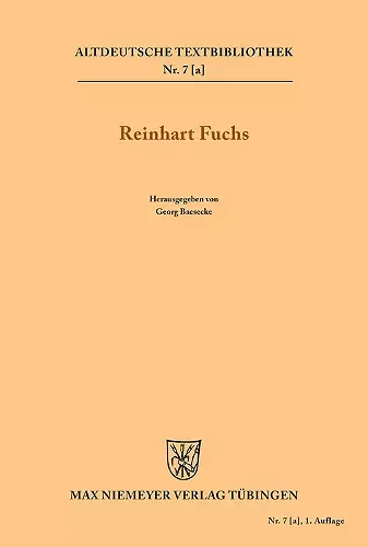 Heinrichs des Glichezares Reinhart Fuchs cover