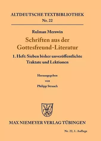 Schriften aus der Gottesfreund-Literatur cover