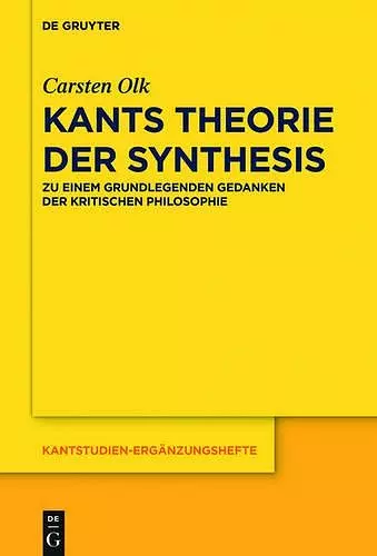 Kants Theorie der Synthesis cover