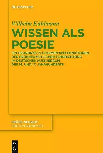 Wissen als Poesie cover