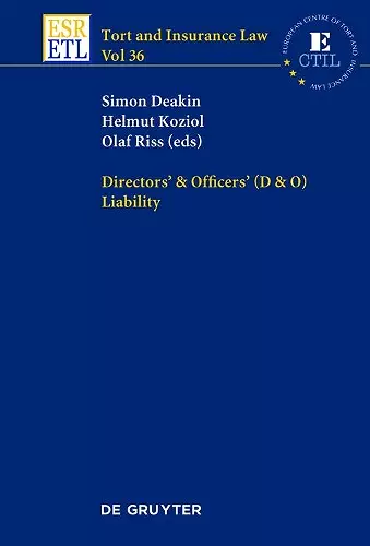 Directors & Officers (D & O) Liability cover