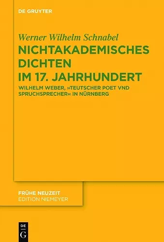 Nichtakademisches Dichten im 17. Jahrhundert cover