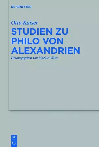 Studien zu Philo von Alexandrien cover