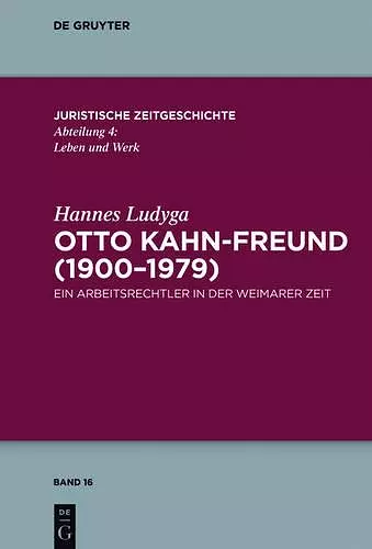 Otto Kahn-Freund (1900-1979) cover