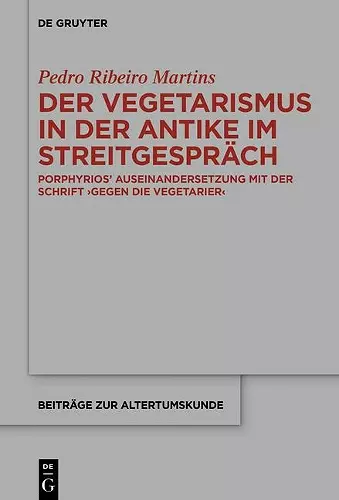 Der Vegetarismus in Der Antike Im Streitgespräch cover