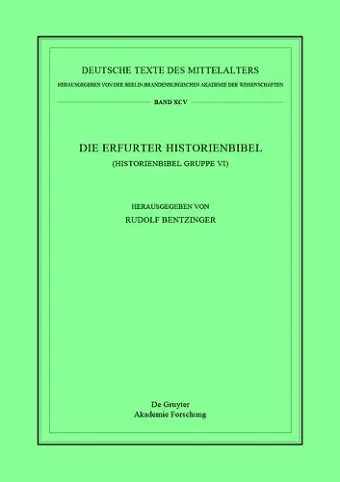 Die Erfurter Historienbibel cover