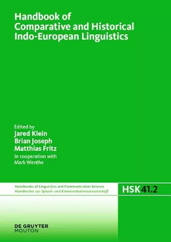 Handbook of Comparative and Historical Indo-European Linguistics cover