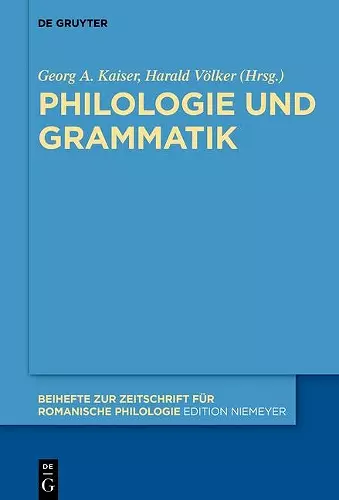 Philologie und Grammatik cover