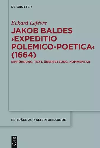 Jakob Baldes >Expeditio Polemico-Poetica cover