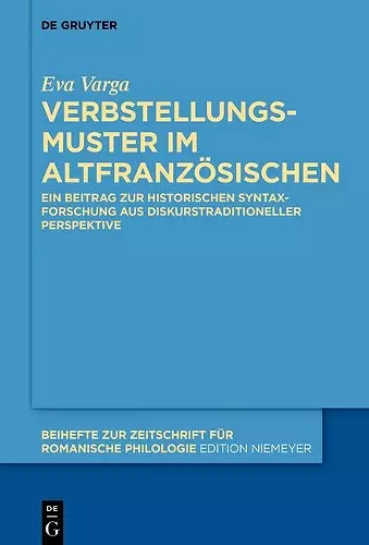 Verbstellungsmuster im Altfranzösischen cover