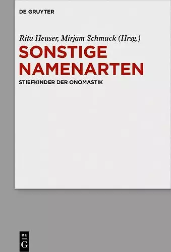 Sonstige Namenarten cover