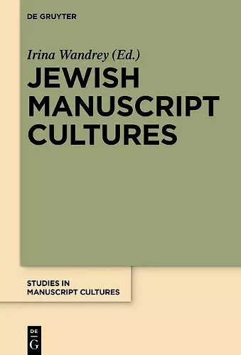 Jewish Manuscript Cultures cover