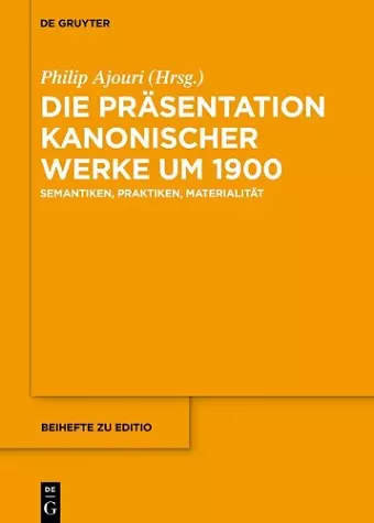 Die Präsentation kanonischer Werke um 1900 cover