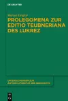 Prolegomena zur Editio Teubneriana des Lukrez cover