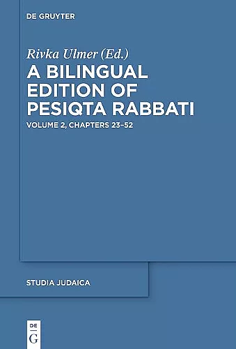 A Bilingual Edition of Pesiqta Rabbati cover