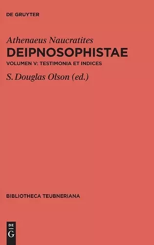 Testimonia et Indices cover