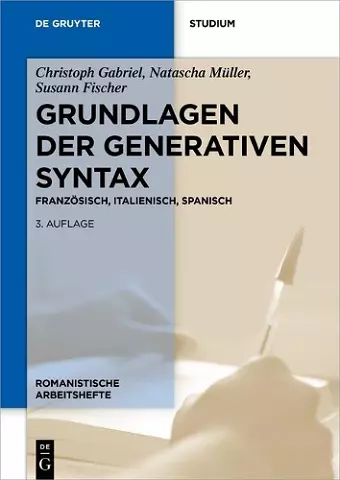 Grundlagen der generativen Syntax cover