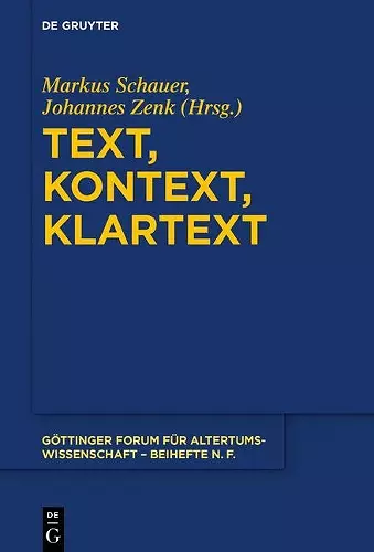 Text, Kontext, Klartext cover