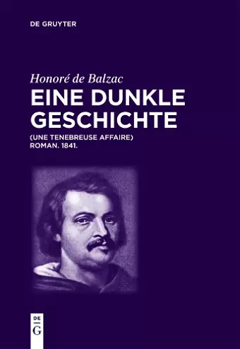 Honoré de Balzac, Eine dunkle Geschichte cover