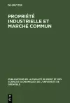 Propriété industrielle et marché commun cover