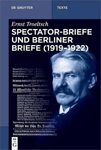 Spectator-Briefe Und Berliner Briefe (1919-1922) cover