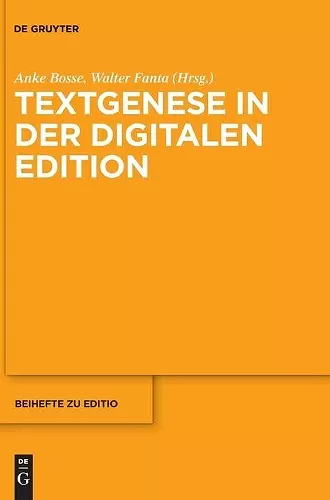 Textgenese in Der Digitalen Edition cover