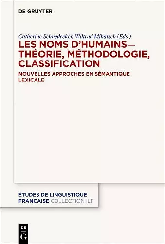 Les noms d'humains ̶ théorie, méthodologie, classification cover