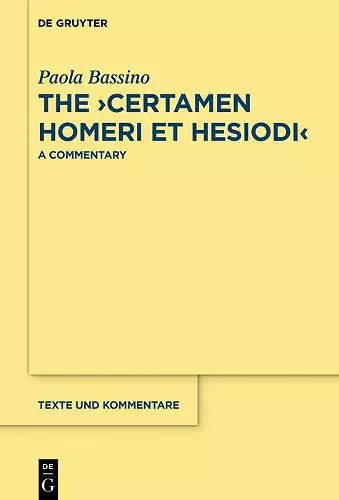 The >Certamen Homeri et Hesiodi< cover