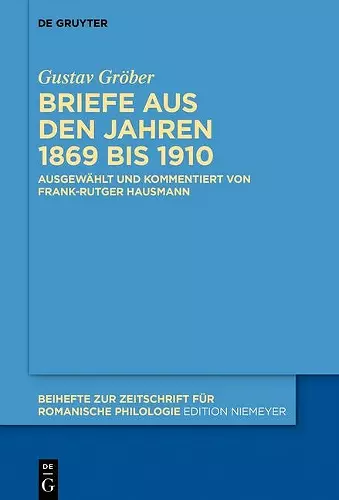 Briefe aus den Jahren 1869 bis 1910 cover