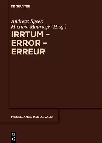 Irrtum - Error - Erreur cover