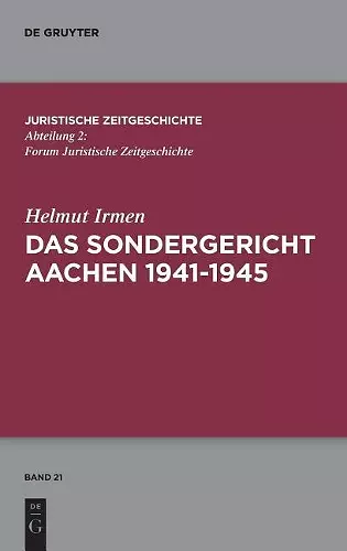 Das Sondergericht Aachen 1941-1945 cover