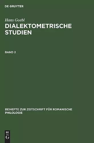 Beihefte zur Zeitschrift für romanische Philologie Dialektometrische Studien cover