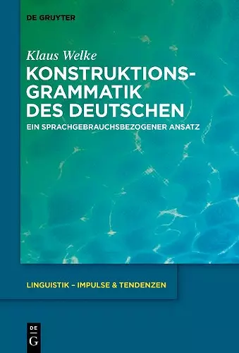 Konstruktionsgrammatik Des Deutschen cover