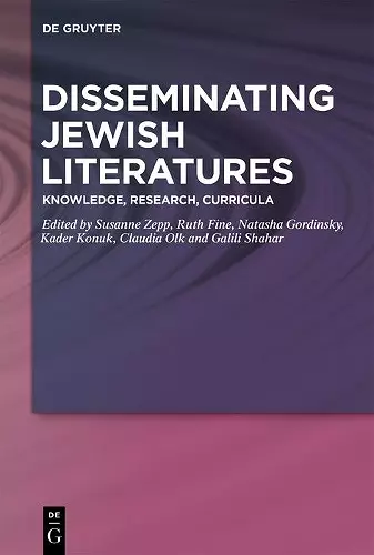 Disseminating Jewish Literatures cover