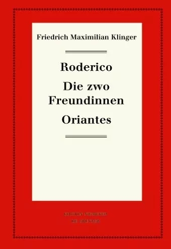 Roderico. Die zwo Freundinnen. Oriantes cover